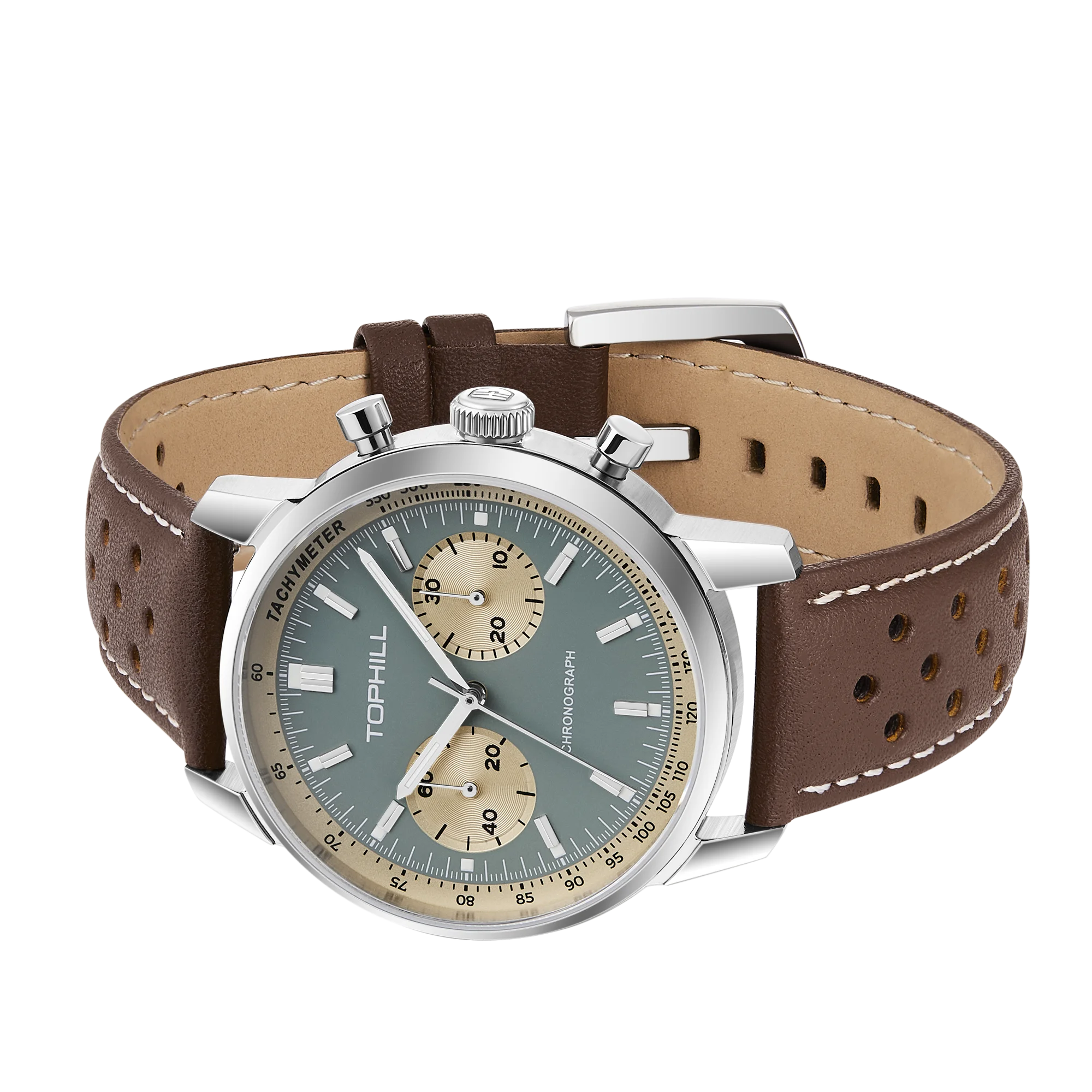 Reloj cronógrafo TOPHILL, reloj de carreras, reloj Seagull 1963, movimiento ST19, cristal de zafiro, militar limitado