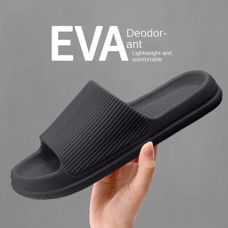 Fashion Men's Women's Sandals Anti-Slip Wear-Resistant EVA Thick Sole Comfortable Home Slippers Bathroom Bath Flip-Flops