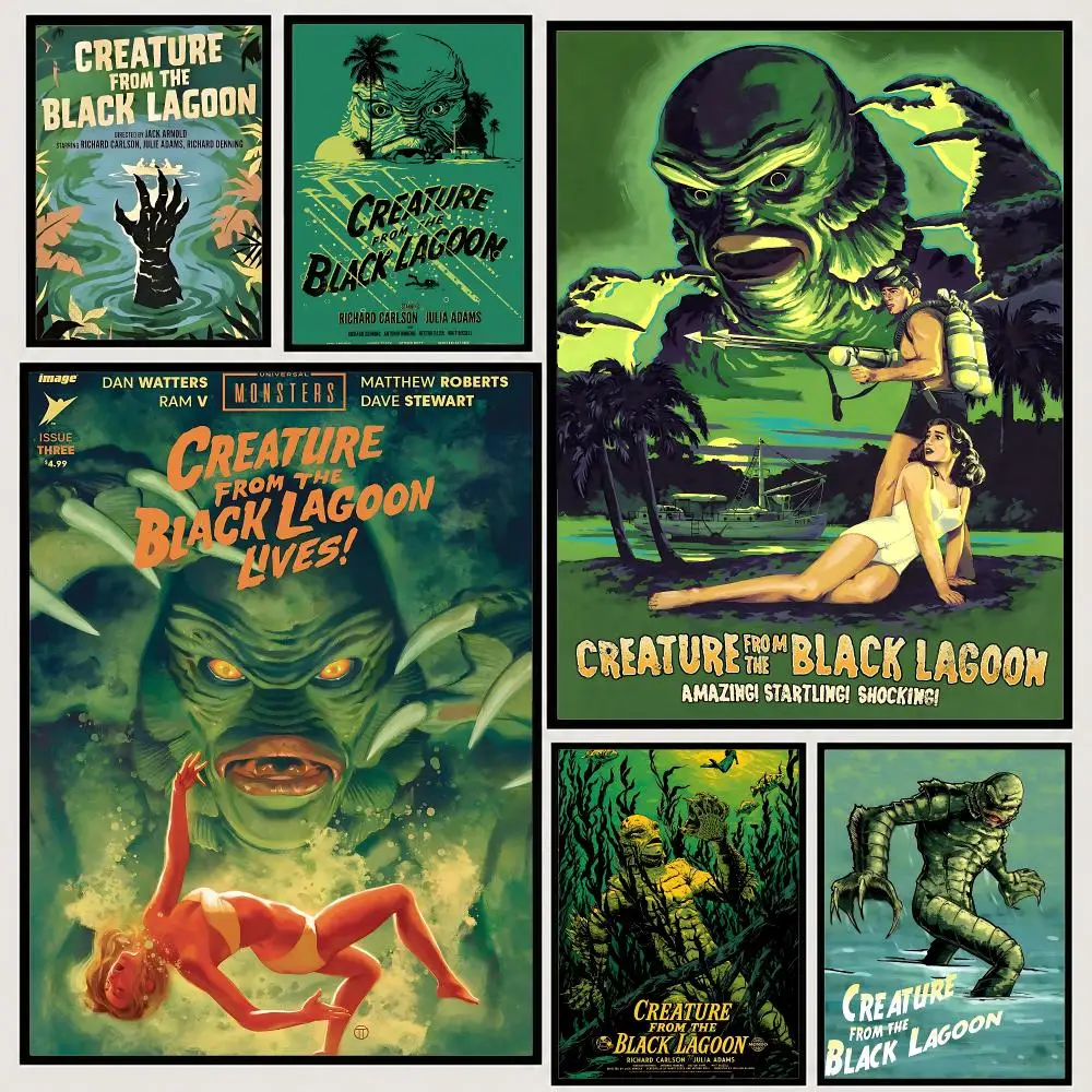 Movie Creature from the Black Lagoon Poster High-definition  stickers, suitable for bedroom, living room, home decoration