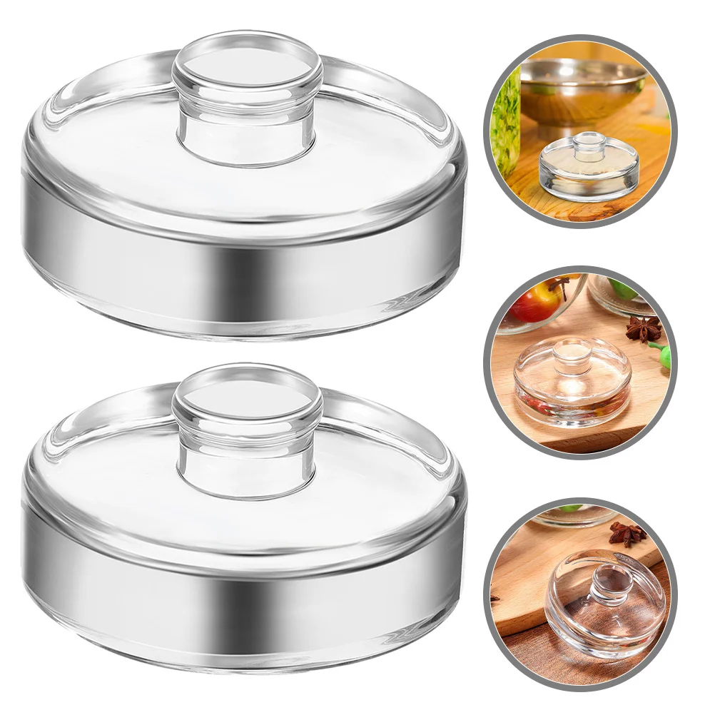 

4 Pcs Fermenting Supplies Weights Glass for Wide Mouth Canning Lids Pattern Sewing