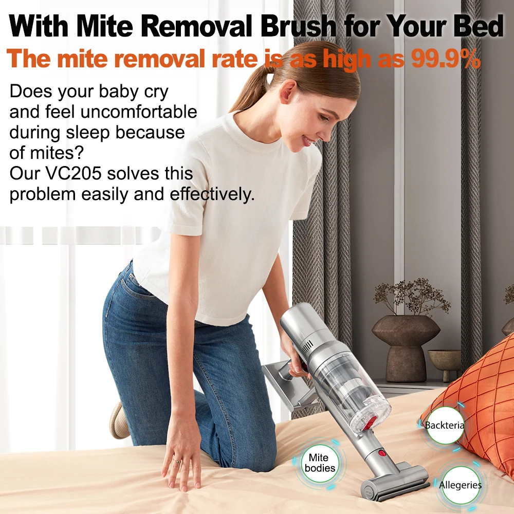 Wireless Handheld Vacuum Cleaner VC205,27000PA Suction,Smart Dust Sensor,Touch Screen,Portable Stick Cordless Vacuum for Home – Image 5