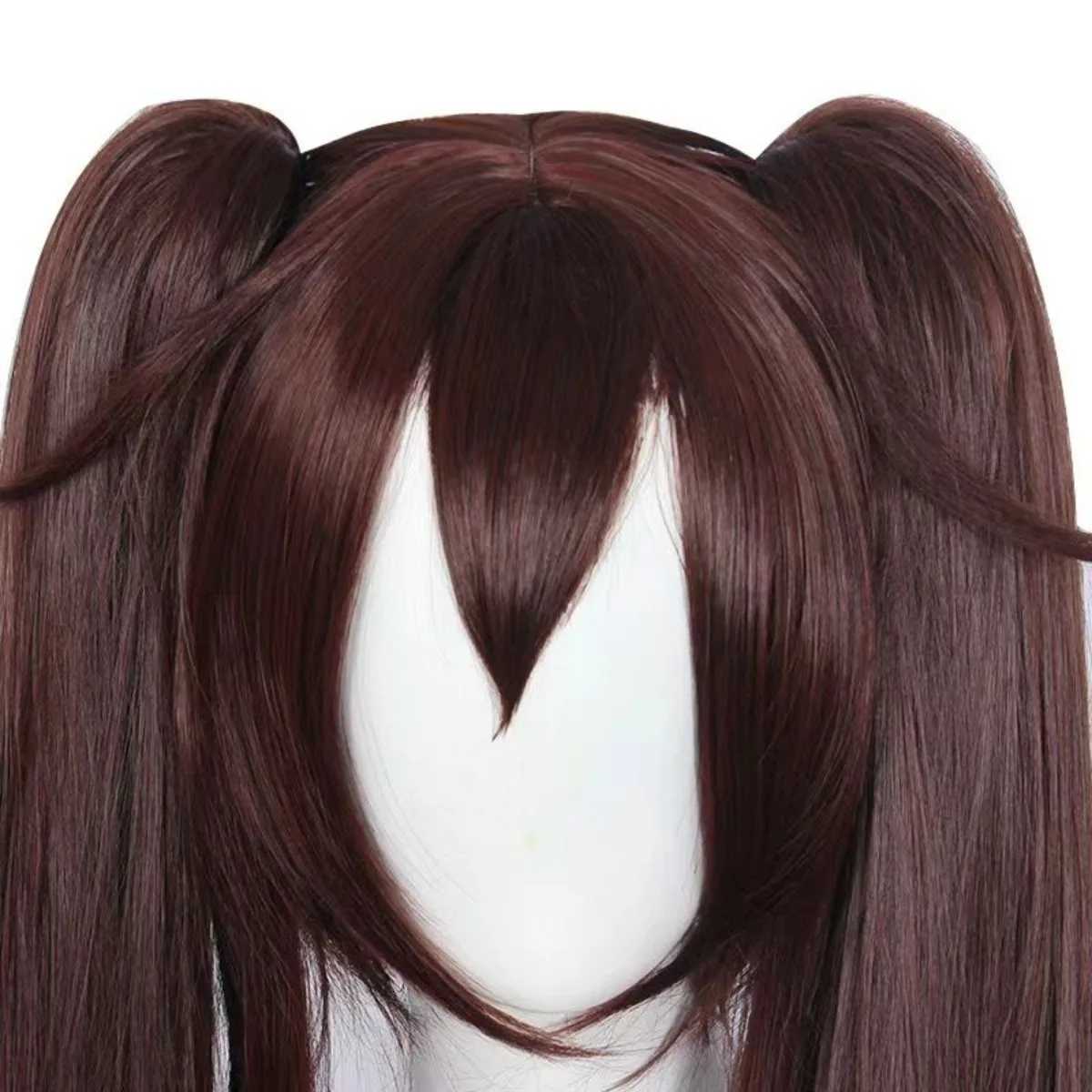 شعر مستعار جينشين إمباكت هو تاو التأثيري، ذيول مزدوجة ذات طبقات متدرجة طويلة مع مشابك شعر مستقيمة ناعمة #2