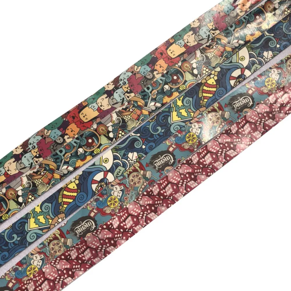 Cinta adhesiva antideslizante para el sudor, cubierta de agarre para caña de pescar, impresión 3D, Color brillante, bonita cinta de agarre para