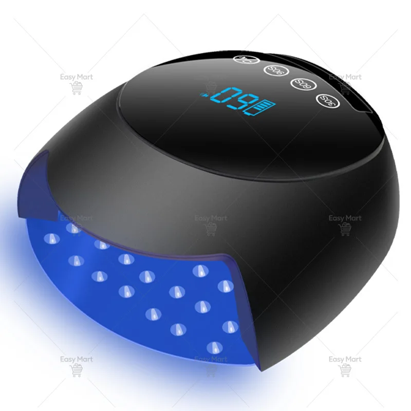 72W Portable Nail Lamp, UV LED Light Therapy Machine, Fast Drying, Rechargeable