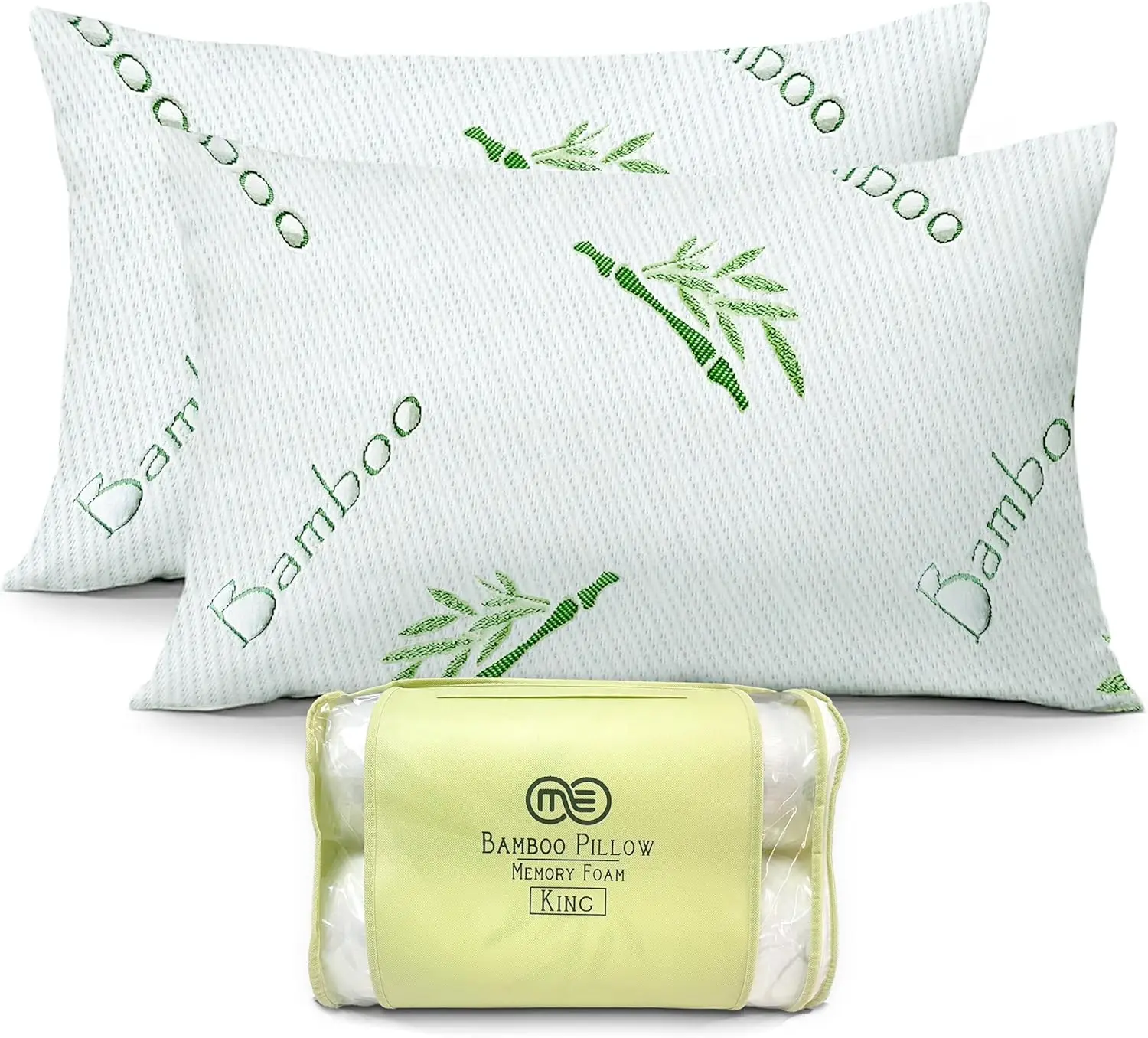 

Подушка King Size из бамбукового волокна с крошкой из пены с эффектом памяти, регулируемая и моющаяся, для сна на боку, спине и животе