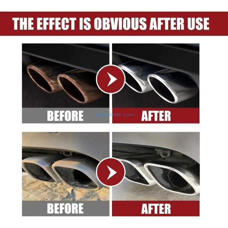 

T3LF Car Exterior Rust Cleaner 60ml Rust Removal Agent Remover Exhaust Pipe Cleaner