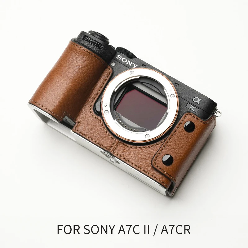 Mr. Steen Voor Sony A7c2 A7cr Camerahoes Beschermend Voor Sony A7c Ⅱ A7c (Case) Accessoires Handgemaakt Echt Leder A7c Tas