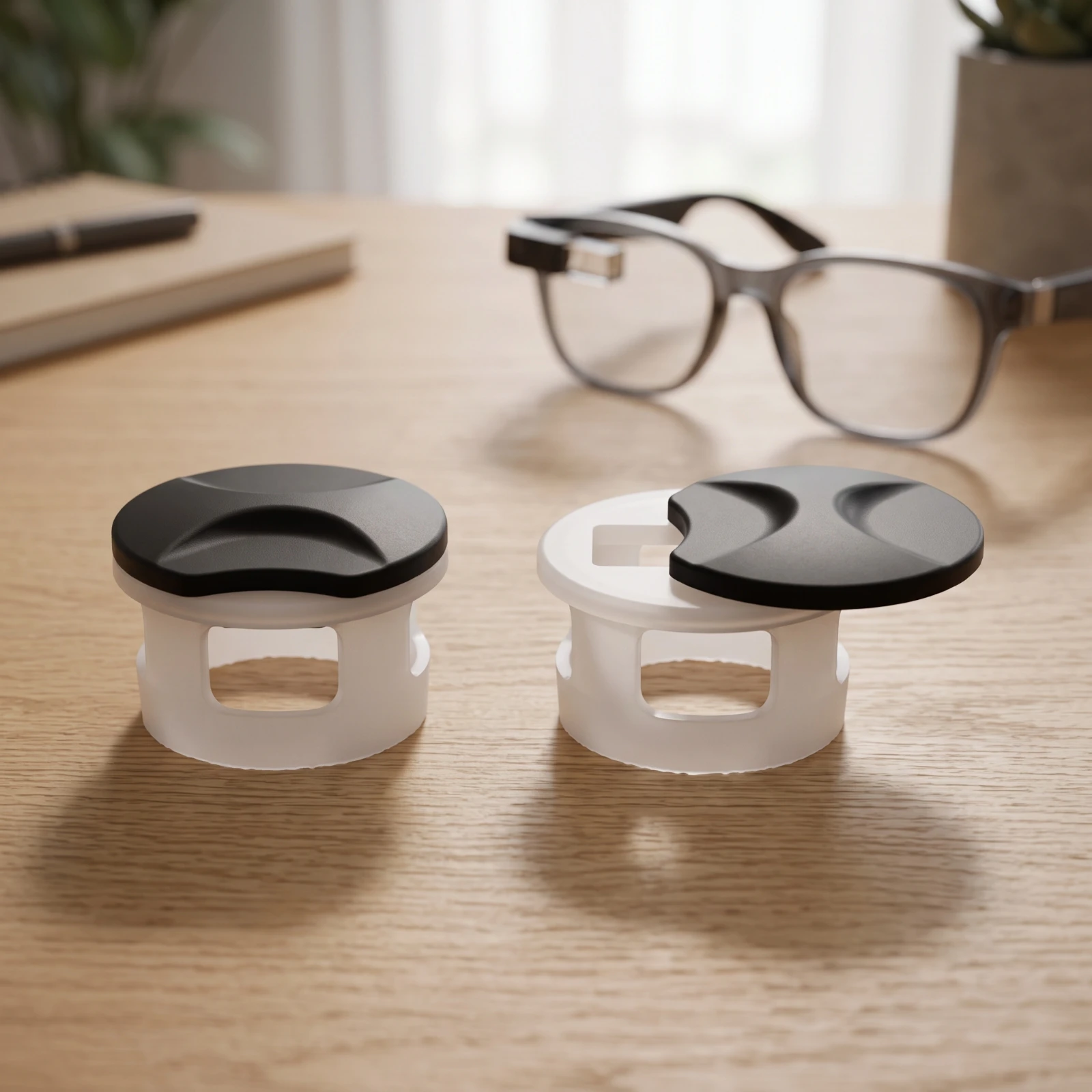2 Pieces Smart Glasses Privacy Covers Low-Profile LED Indicator Covers Compact for Travel, Commuting