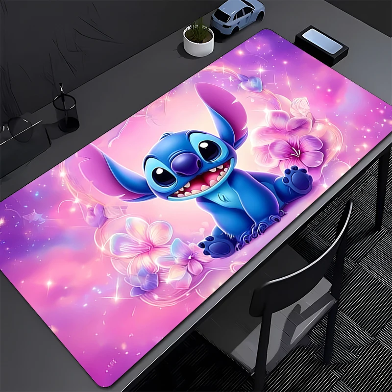 

Portable Mouse Pad Office PC Gaming Non-slip Soft Desk Mat Computer Anime Cute S-stitch Keyboard Pad Kawaii Pink Flower Mousepad