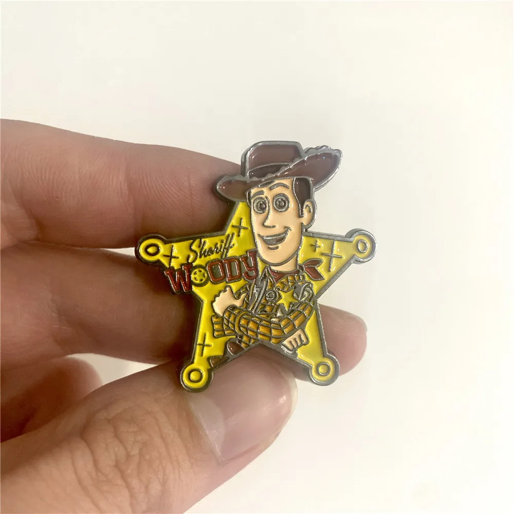 Disney Brooches Cartoon Buzz Woody Pins Cute Alice Cheshire Cat Metal Badge Fashion Clothing Accessories Men's Women's Pin Gifts