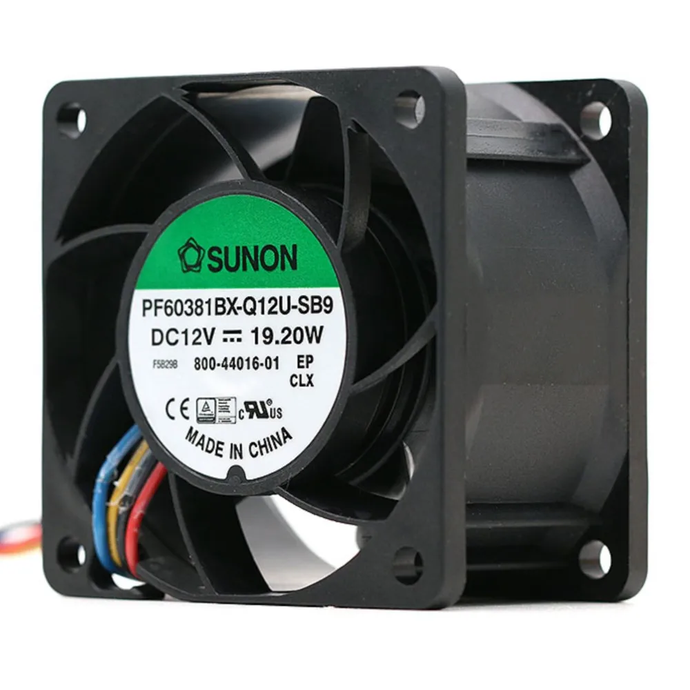 Wentylator 60mm do Sunon PF60381BX-Q12U-SB9 60mm x 60mm x 38mm DC12V 1.6A Wydajny osiowy wentylator chłodzący, 19.20W, 56dBA