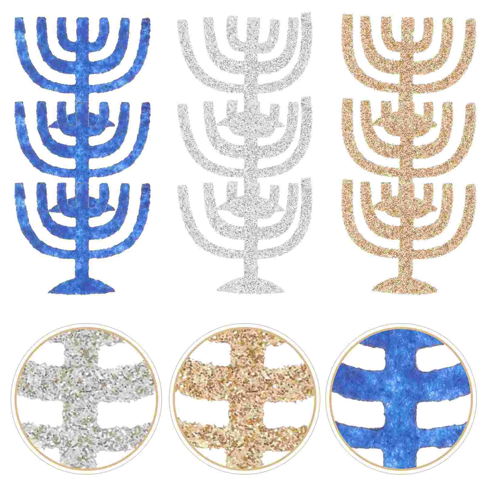 50 Pcs Christmas Hanukkah Decoration Decorations Garland Chanuka Holiday Confetti Non-woven Fabric Table Ornaments for Party