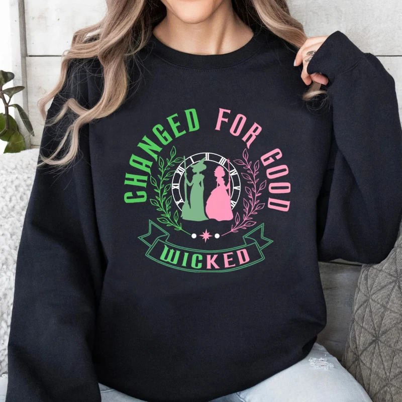 Wicked Change for Good Sweatshirt Pullover Crewneck Sweatshirts Long Sleeve Hoodie Harajuku Women's Clothing Streetwear Sweat