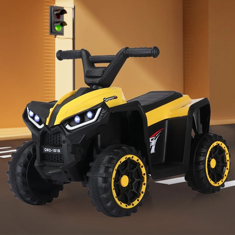 سيارة شاطئ كهربائية للأطفال ذات 4 عجلات من 3 إلى 12 سنة - مضادة للانزلاق مع وقت تشغيل 60 دقيقة وسعة 45 كجم، لعبة ركوب قابلة لإعادة الشحن في الهواء الطلق