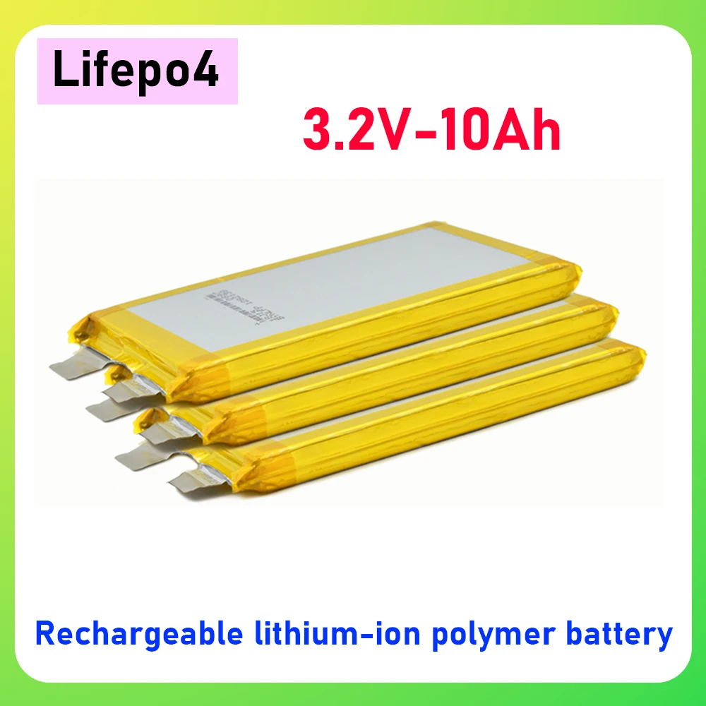 High Quality  3.2V Lifepo4 10Ah Rechargeable LiFePO4 Polymer Battery for 24V 12V 36V Electric Bike DVD GPS Replacement Battery