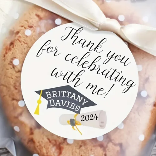 Imagen 2 del producto 500 Uds pegatinas personalizadas y logotipo personalizado caja de regalo de cumpleaños de boda pegatinas DIY tus propios diseño de pegatinas pegatinas personalizadas