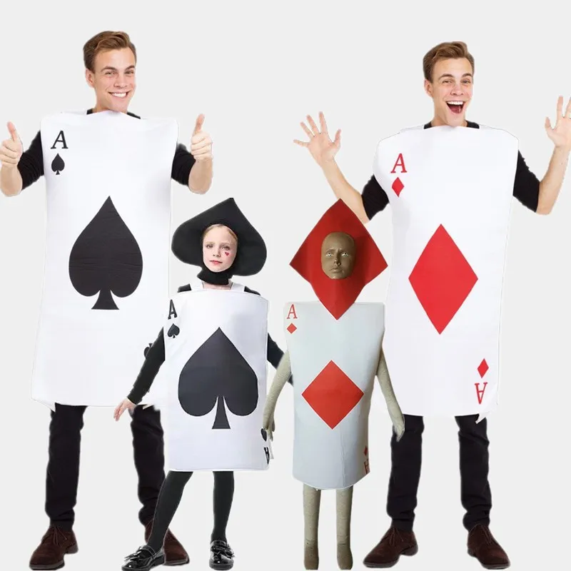 

Halloween Alice in Wonderland Playing Card Roleplay Costume Spades a Party Outfit Adult Size Unique Cultural Ethnic Wear