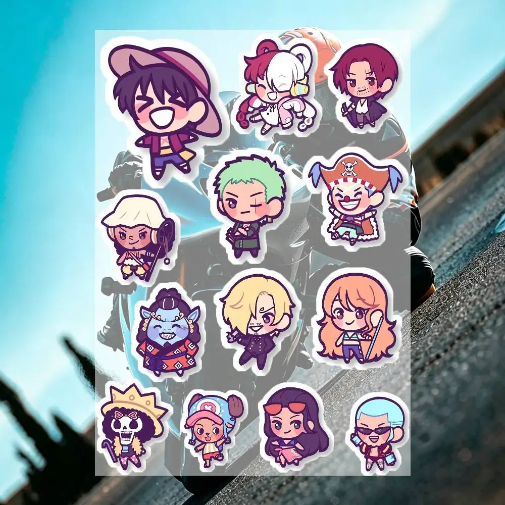 Anime One Piece Q Version Aesthetic Graffiti Stickers Waterproof PVC Decals For Car Motorcycle Skateboard Helmet Notebook