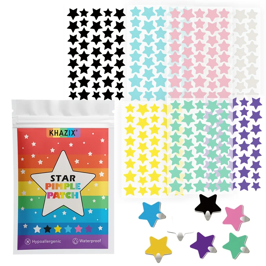 

560PCS Acne patch Daily use, party, travel. Cute star design, skin-friendly material. Used to cover acne and blemishes