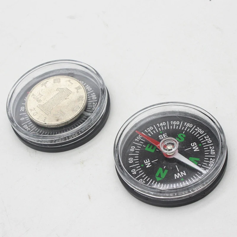 New 1/2pcs 42mm Camping Hiking Compass  Portable Handheld Compass Survival Practical Guider Outdoor Camping Survival Compass