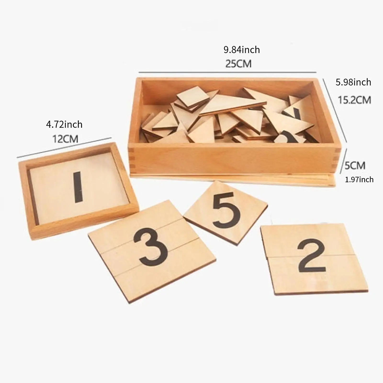 Wooden Numeral Cards Fine Motor Skill Shape Matching Development Math Puzzle for Preschool Kids Travel Boy Girl Party Favor