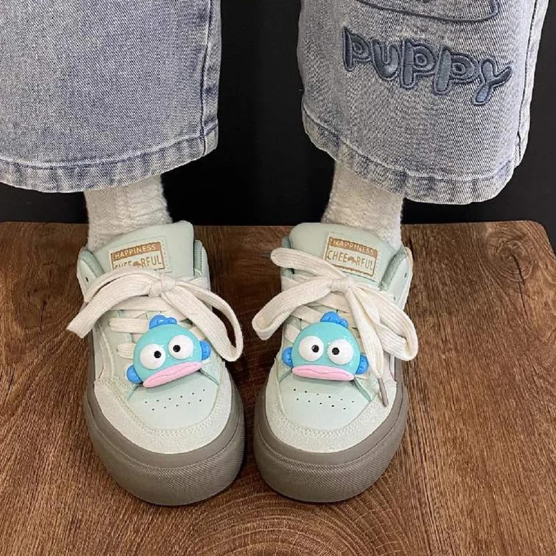 

Anime Cartoon Sanrio Hangyodon Thick Soled Canvas Shoes Spring Unisex Lightweight Non Slip Breathable Bread Shoes Holiday Gifts