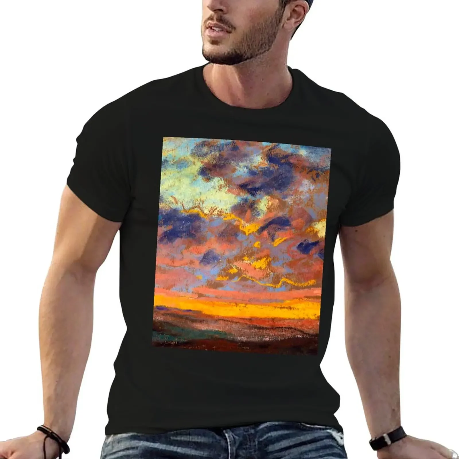 Claude Monet Coucher de soleil (Sunset) T-Shirt vintage graphic tee cotton graphic tees t shirts men