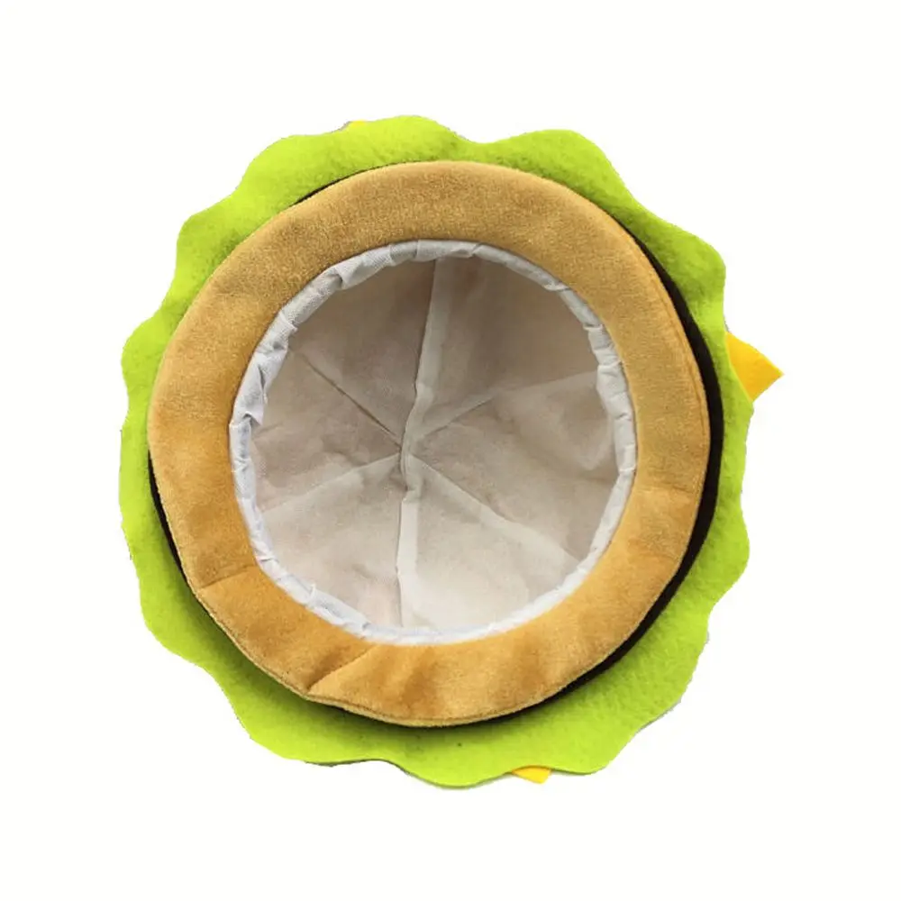 

Creativity Decorative Burger Hat Comfortable Cute Burger Headgear Unisex Soft Performance Prop Hat Party Costume Accessories