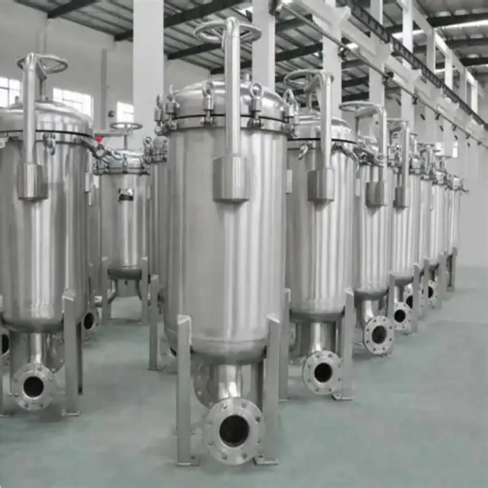 Custom industrial filtration equipment for multi-stage filters for liquid water