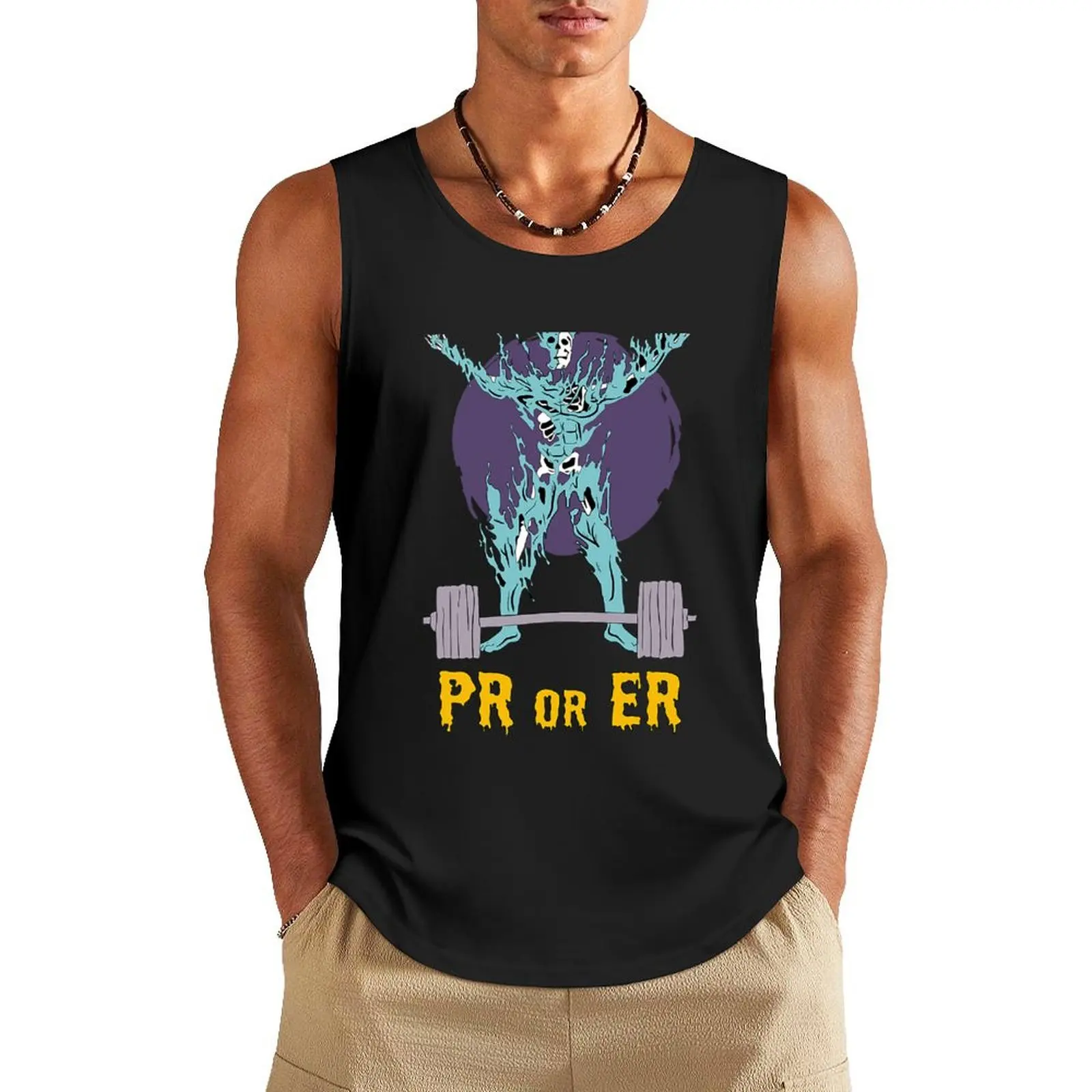 

PR Or Er Weightlifting - Bodybuilding Fitness Gym Tank Top summer 2024 t-shirt Men's