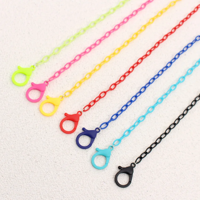 Kids Glasses Chain Mask Acrylic  Girls Boys Colorful Neck Chains Holder Line Strap Lanyard Pendant Necklace Lanyard  Accessories