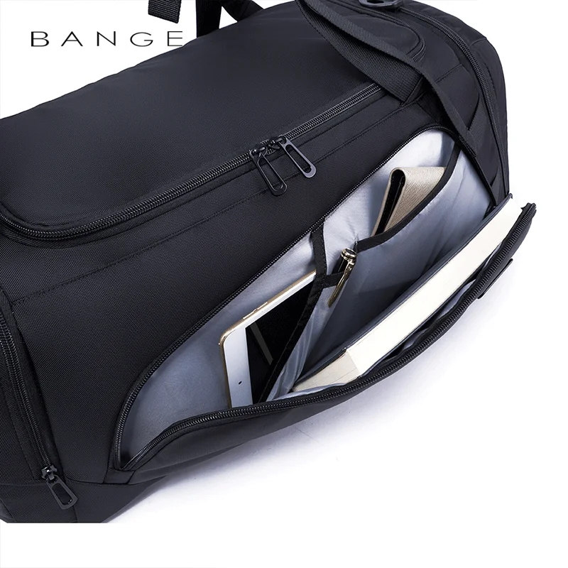 Bange Gym bag for Men Suitcase Multifunction Large Capacity Waterproof Anti-stain Men Duffle Bag Travel Hand Luggage Bags