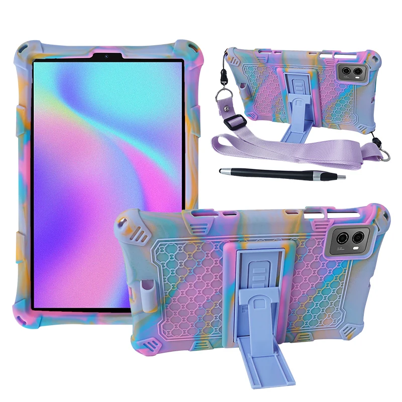 Soft Silicon Case Universal For Lenovo Legion Y700 2023 2022 TB9707F 9707X 8.8 inch Kickstand Tablet Cover With Shoulder Strap