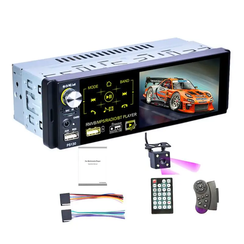 

Car Radio 1din Autoradio 4.1 Inch Capacitive Touch Screen Car Multimedia Player View Camera USB Player For AM/FM/RD S Radio