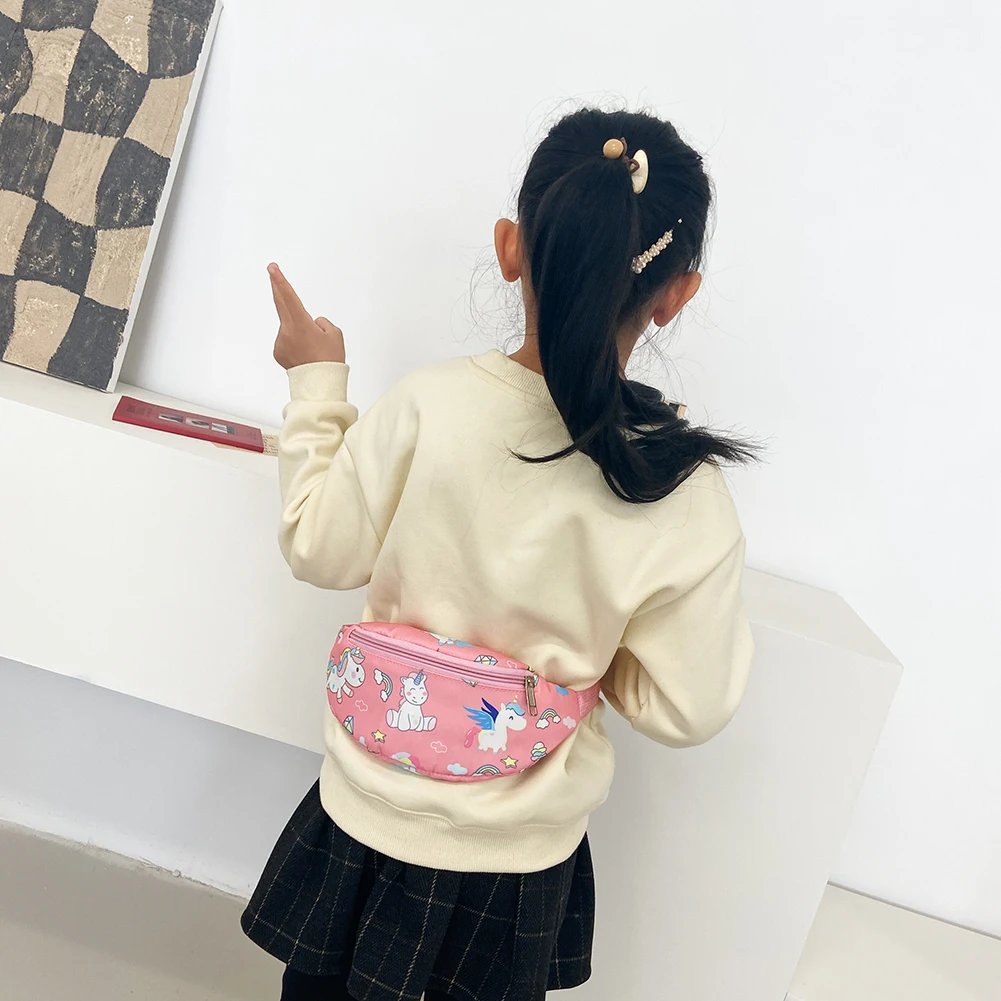 Kids Cute Cartoon Dinosaur Print Crossbody Waist Bag Pack Children Boy Girl Money Coin Purse Fanny Chest Messenger Bag Baby Belt