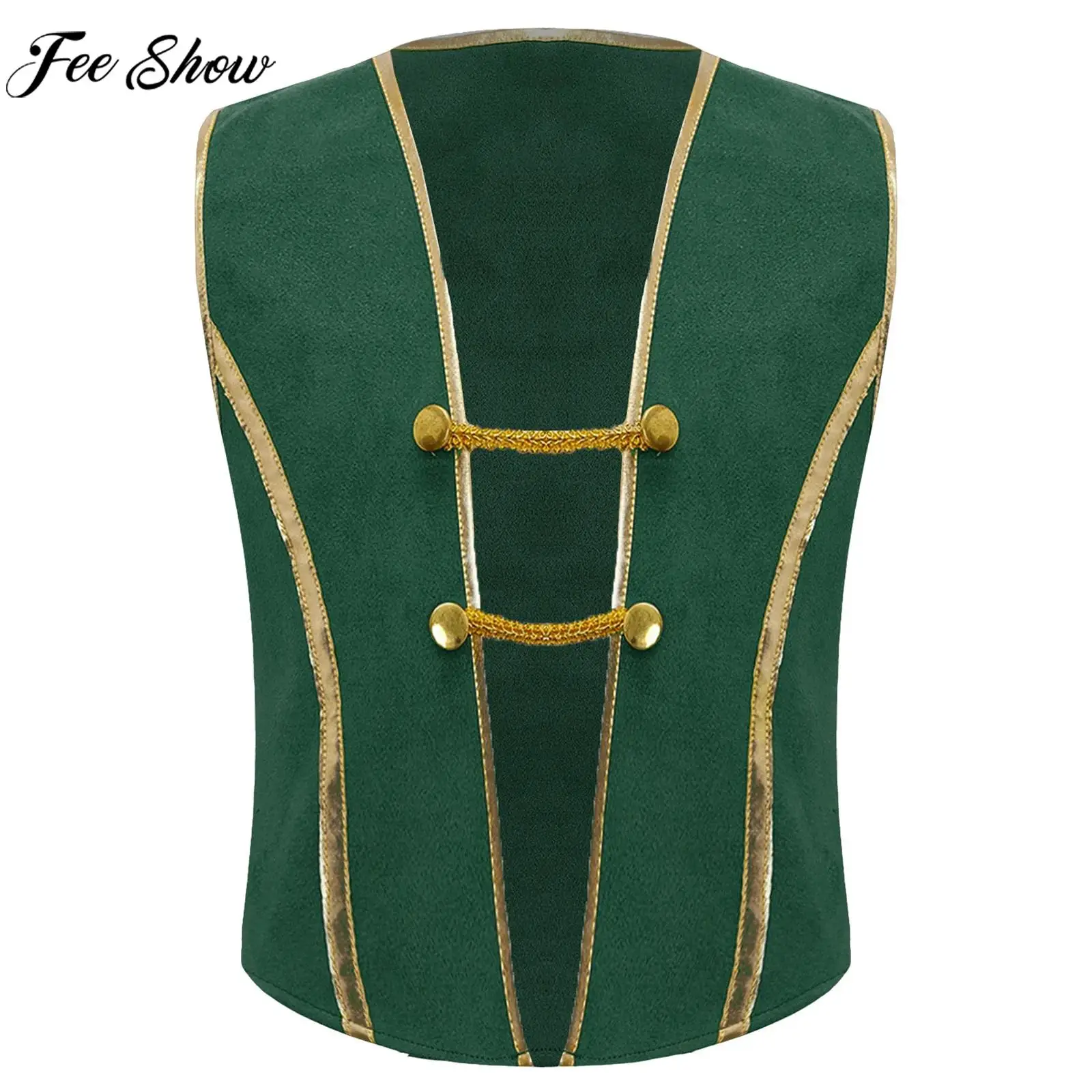 Kids Boys Halloween Medieval Pirate Cosplay Vest Renaissance Viking Steampunk Waistcoat Carnival Theme Party Dress Up Costume