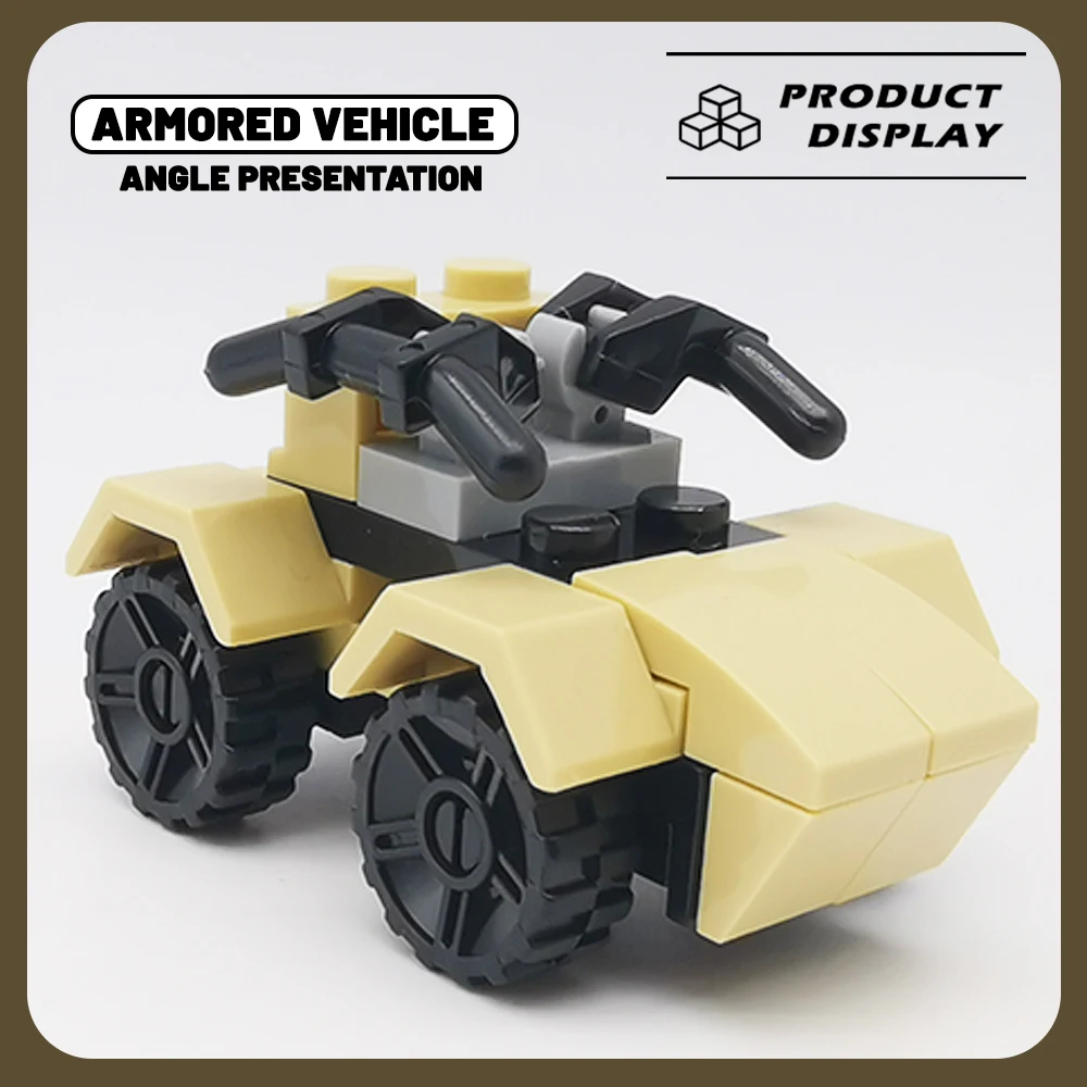Décennie s de construction de modèle de véhicule blindé d'arme militaire, assemblage d'armes de la seconde guerre mondiale, décoration de bureau, briques de bricolage, jouets pour enfants, cadeaux