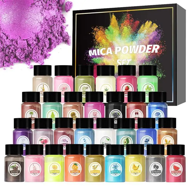 Pearlescent Mica Powder Epoxy Resin Dye Colorant Pigment Pearl Powder DIY Glitter Candle Dye Making Material Epoxy Resin Filler