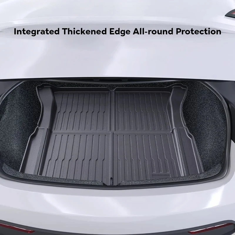 For Tesla Model 3 Highland 2024 2025 Front and Back Trunk Mat TPE Carpet Waterproof Weather-resistant Pads Up and Down Layer Mat image 6