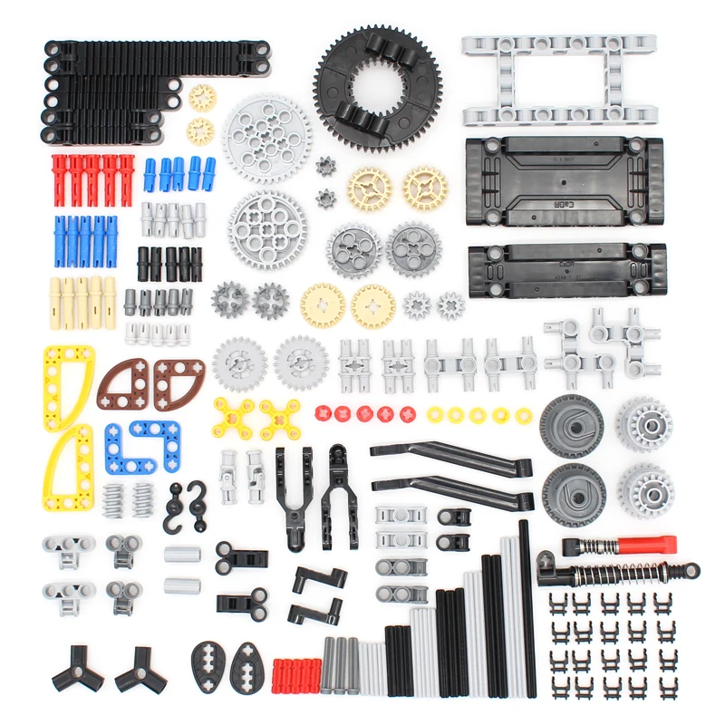 175 stücke technologie Misch verpackungs teile High-Tech-Zahnrad buchse Platten platte Achse und Stift verbinder Moc Spielzeug kompatibel mit