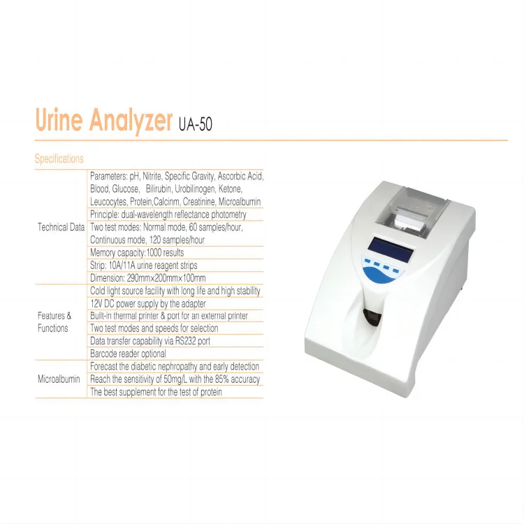 EC Portable Urine Analyzer UA-50 used to detect and manage a wide range of disorders