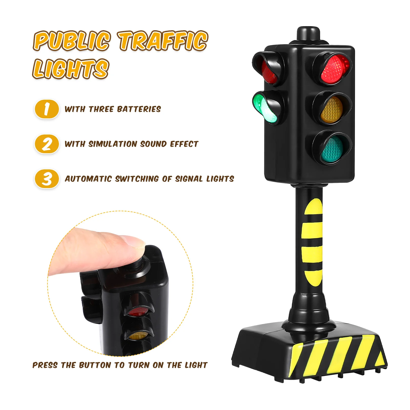 STOBOK 2pcs Traffic Light Model Toys Traffic Signals Lamp Toys Traffic Lights Toy Kids Early Education Playthings