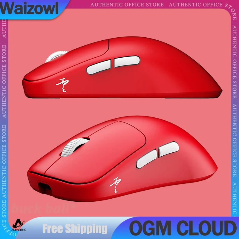 

Waizowl Ogm Cloud Gamer Mouse 3Mode 2.4G Bluetooth Wireless Mouse Lightweight PAW3395 Sensor 4K Office E-Sport Gaming Mice Gifts