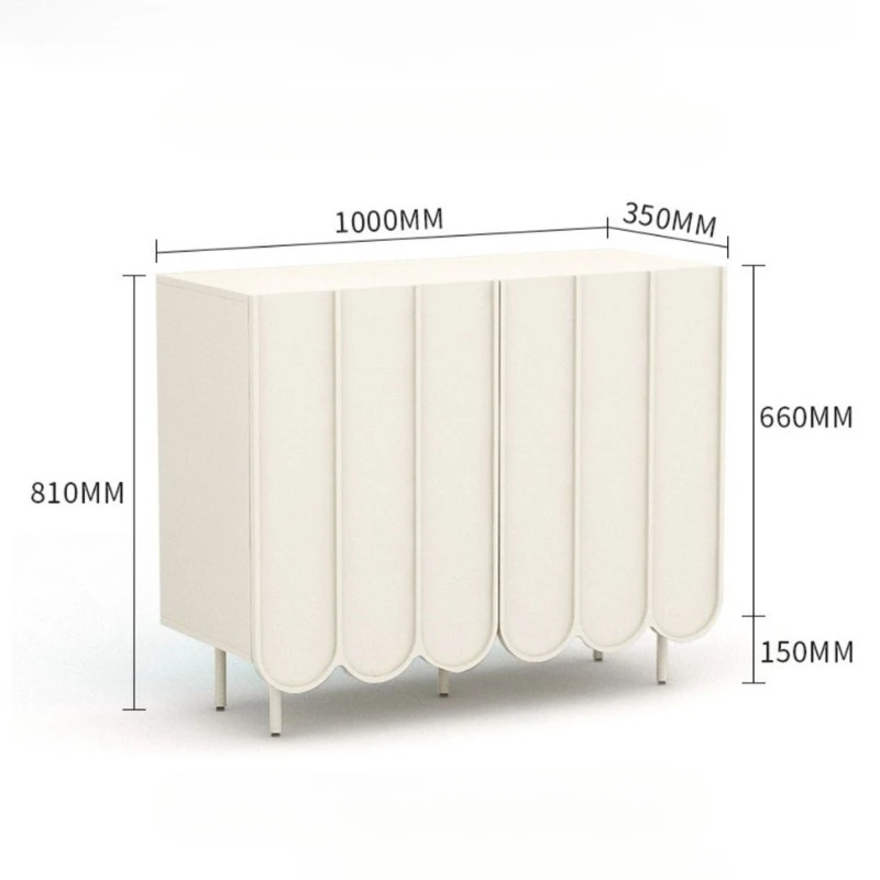 Cream wind light luxury household door against the wall into the home multi-layer large-capacity balcony locker