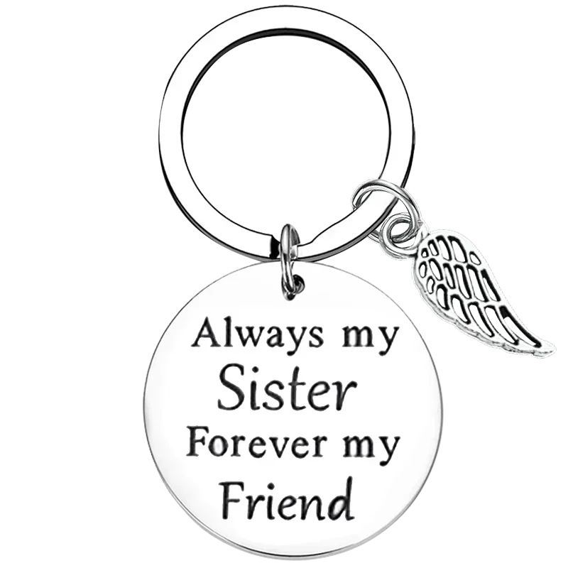 Sister Birthday Keychain Friend Big Little Sister Soul Sister Key Chain Pendant