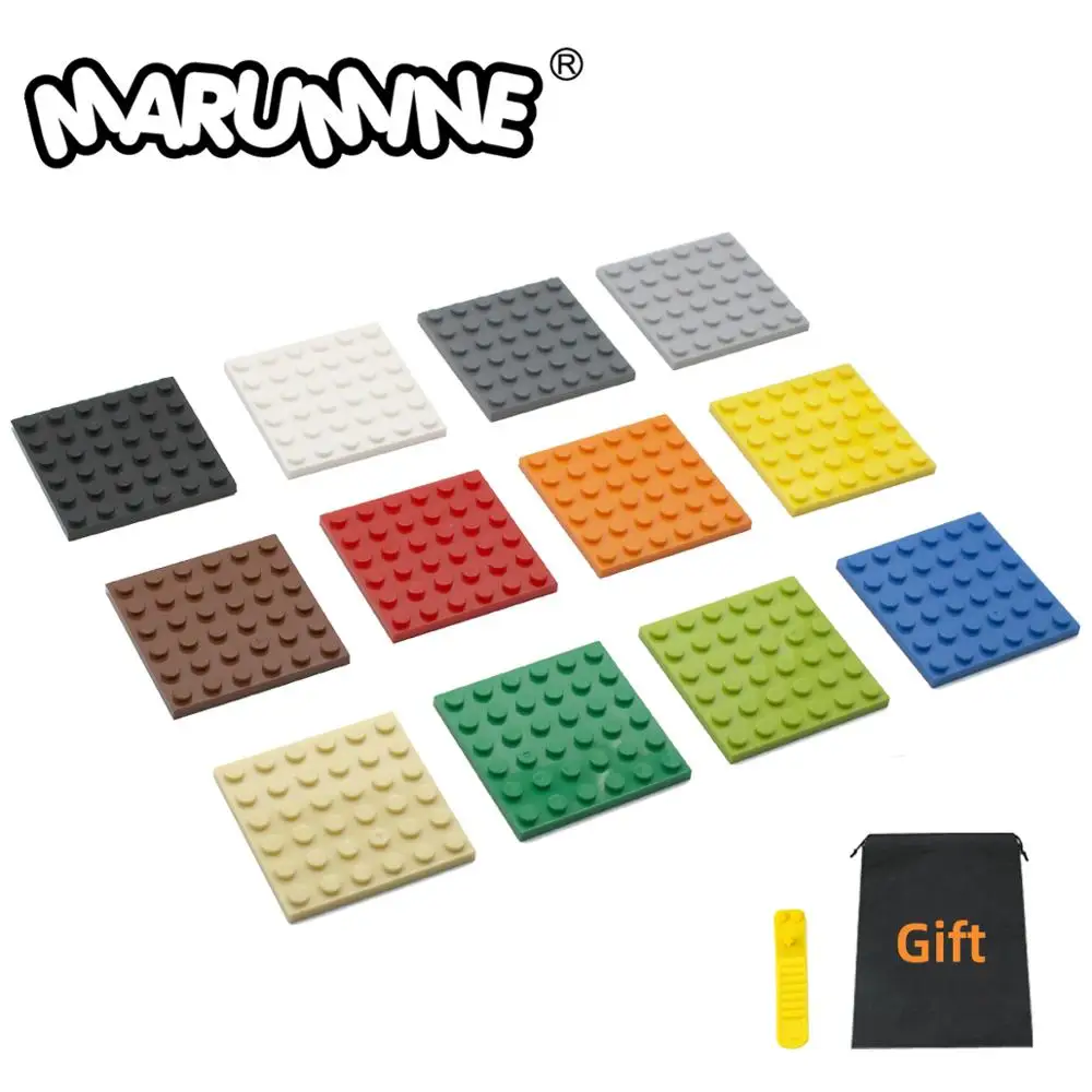 

MARUMINE 20PCS 6x6 Baseplate Building Blocks 3958 Compatible Base Board Classic MOC City House Bricks DIY Parts Accessories