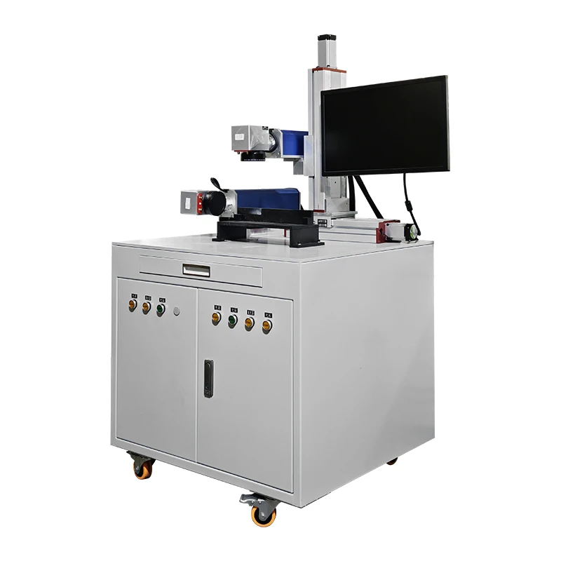 MOPA fiber multi-marking machine with mobile module 20W 30W 50W 60W 80w for medical apparatus
