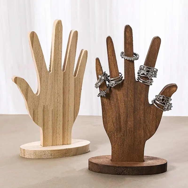 

Художественные деревянные ручные органайзеры для ювелирных изделий, аксессуары для колец и браслетов