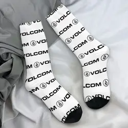 Volcom Logo Stockings Men Diamond Socks Soft Modern Socks Autumn Running Sports Non-Slip Design Socks Gift