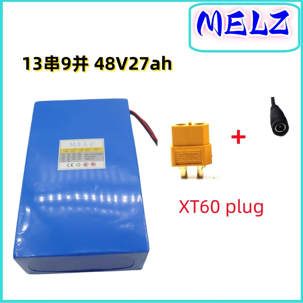 Air Express 48V27ah Power Type Large Capacity Lithium Battery 18650-13S9P High Power Support 48V1000W Motor Use, Free Charger